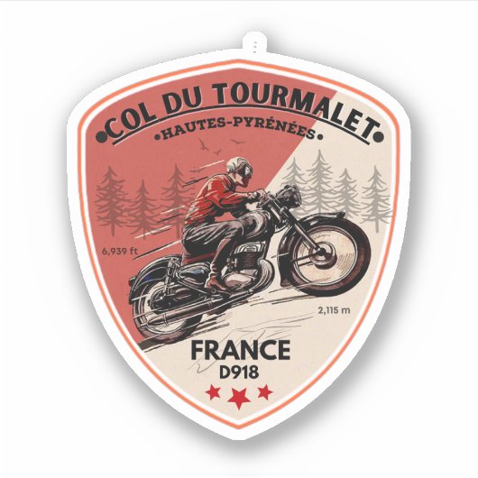Sticker Col d'Izoard D 902 Massif du Queyras (Devant)