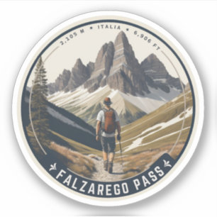 Sticker Col du Falzarego col de haute montagne Belluno Ita