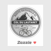 Sticker Col du Lautaret Alpes françaises balade à vélo (Feuille)