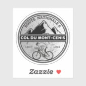 Sticker Col du Mont Cenis Massif français Vélo alpin (Feuille)