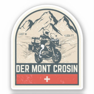 Sticker Col du Mont Crosin circuit moto dans les Alpes sui