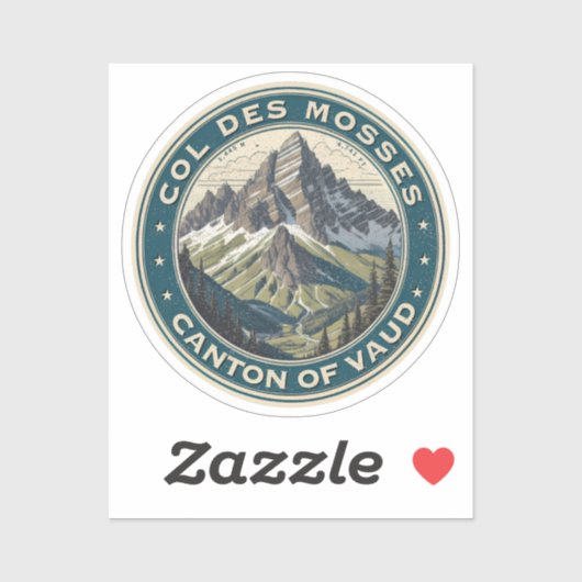 Sticker Col du Mosses canton de Vaud (Feuille)