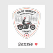 Sticker Col du Tourmalet - visite de motobik (Feuille)
