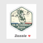 Sticker Col du Tourmalet - visite de motobik (Feuille)