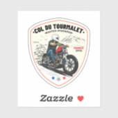 Sticker Col du Tourmalet - visite de motobik (Feuille)