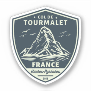Sticker Col du Tourmalet - visite de motobik