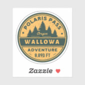 Sticker col polaris col wallowa randonnée Oregon col alpin (Feuille)
