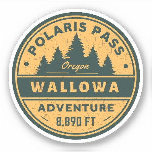 Sticker col polaris col wallowa randonnée Oregon col alpin (Devant)