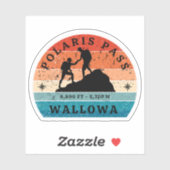 Sticker col polaris col wallowa randonnée Oregon col alpin (Feuille)