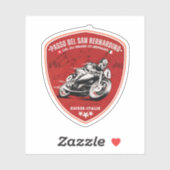 Sticker Col San Bernardino dans les plaids suisses moto (Feuille)