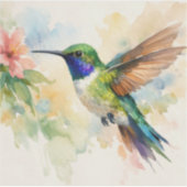 Sticker Colibri à l'aquarelle (Devant)