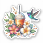 Sticker Colibri & Café glacé (Recto)