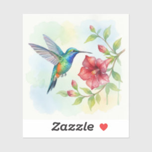 Sticker Colibri Minuscule Aquarelle