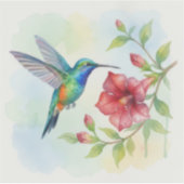 Sticker Colibri Minuscule Aquarelle (Devant)