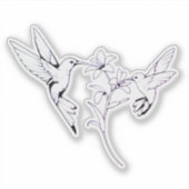 Sticker Colibris avec fleur de lys (Devant)