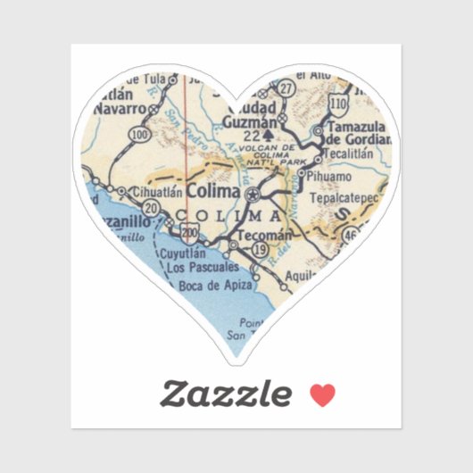 Sticker Colima Mexique (Feuille)