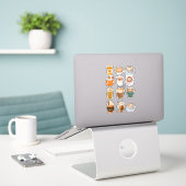 Sticker Collage de lattes (Ordinateur portable sur le bureau)