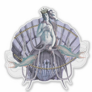 Sticker Collage de sorcières de mer vintage