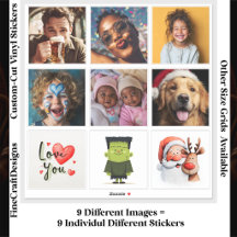 Collage photo/image personnalisé 9 carrés