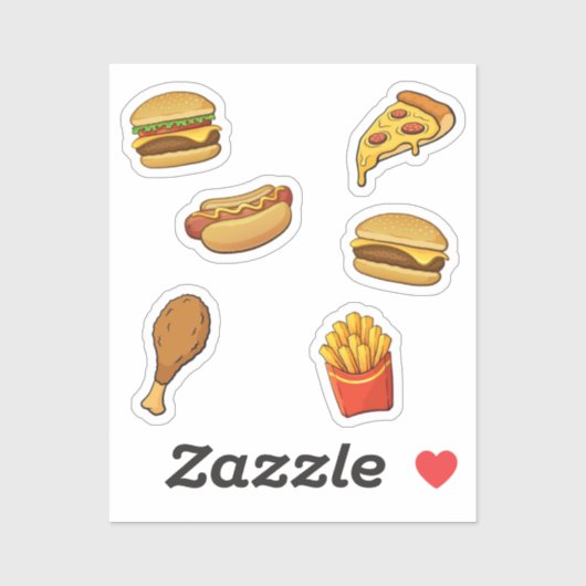 Sticker Collecte de nourriture rapide (Feuille)
