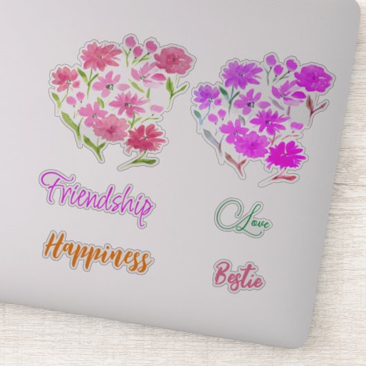 Sticker Collection Amitié Aquarelle Fleurs sauvages (Détail)