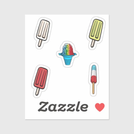 Sticker Collection crème glacée (Feuille)