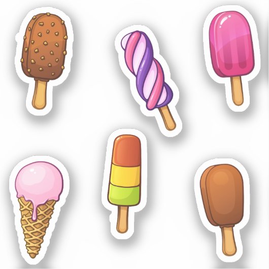 Sticker Collection crème glacée (Recto)