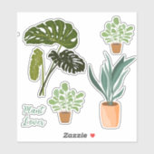 Sticker Collection d'amoureux plantes © par Cathy Thompson (Feuille)