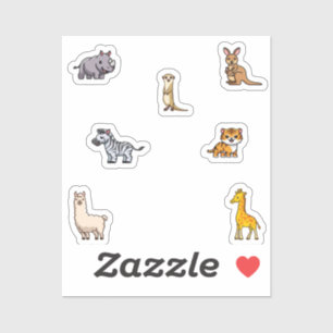 Sticker Collection d'animaux sauvages