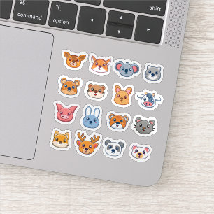 Sticker Collection d'autocollants animaux Cute Kawaii