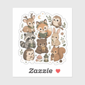 Sticker Collection d'autocollants d'amis mignons de la for