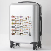 Sticker Collection d'autocollants de guitare acoustique et (Sur valise)