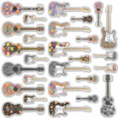 Sticker Collection d'autocollants de guitare acoustique et (Devant)