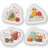 Sticker Collection d'autocollants de Noël classique (Devant)