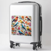 Sticker Collection d'autocollants d'oiseaux colorés mignon (Sur valise)