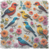 Sticker Collection d'autocollants d'oiseaux colorés mignon (Devant)