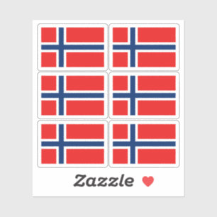 Sticker Collection d'autocollants du drapeau de la Norvège