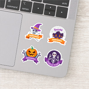 Sticker collection d'autocollants effrayants Halloween