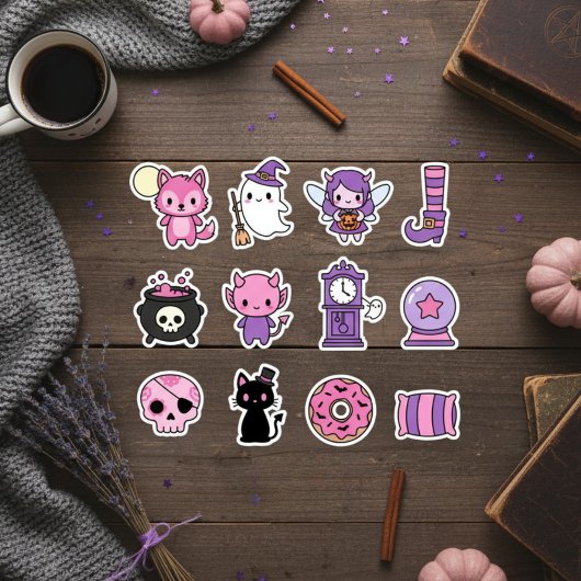 Sticker Collection d'autocollants Kawaii Enchanted Pastel