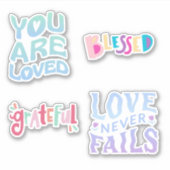 Sticker Collection d'autocollants motivationnels rétro - V (Devant)