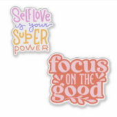 Sticker Collection d'autocollants motivationnels rétro - V (Devant)