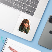 Sticker Collection d'autocollants Nona (Ordinateur portable avec iPhone)