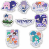 Sticker Collection d'autocollants Wingz - Feuille 3 (Devant)