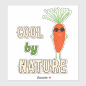 Sticker Collection de carottes cool (Feuille)