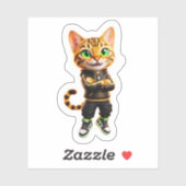 Sticker Collection de chats Bengal Cool (Feuille)