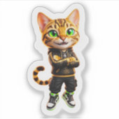 Sticker Collection de chats Bengal Cool (Devant)
