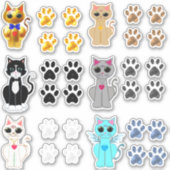 Sticker Collection de chats et de pattes de Kitty (Devant)