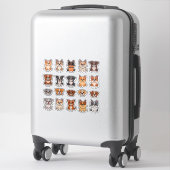 Sticker Collection de chiots de dessin animé mignons (Sur valise)