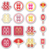 Sticker Collection de Double Bonheur | Mariage chinois (Devant)