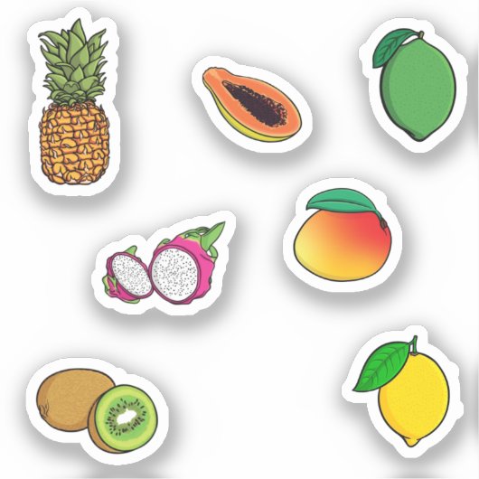 Sticker Collection de fruits (Recto)